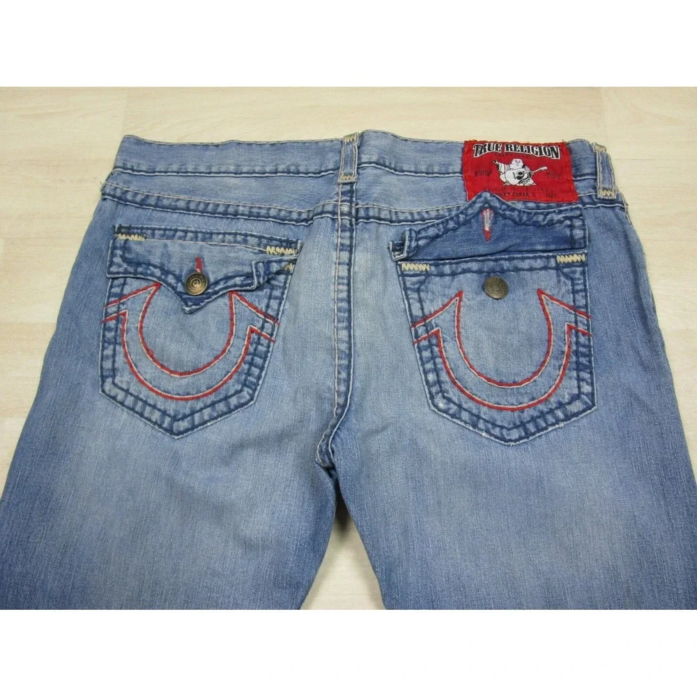 True Religion Men's Designer Jeans - Ricky Super T USA Straight‎ 42x34 Flap